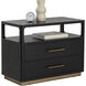 Danette 36 X 19.5 inch Black Night Stand